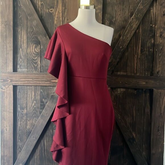 NWT One Shoulder Mermaid Evening Dress Long Formal Cocktail Dress - Picture 8 of 14